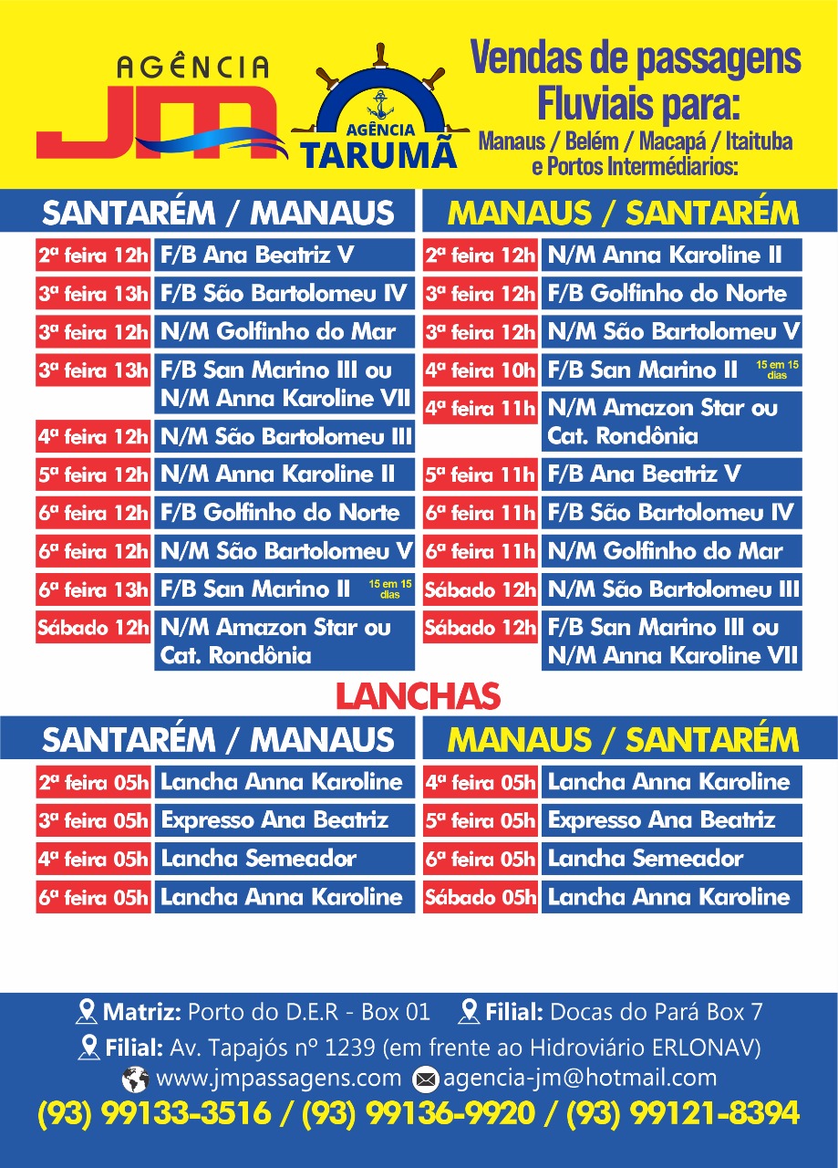 calendario de viagens